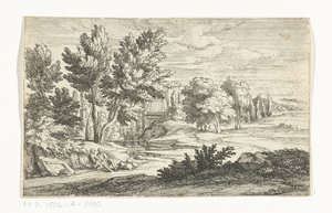 Paesaggio con monumento funebre da Adriaen Frans Boudewyns