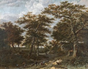 Paesaggio con cacciatori da Adriaen Hendricksz. Verboom