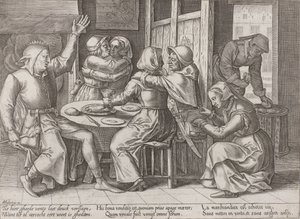 Compagnia che beve con un giullare da Adriaen Huybrechts (I)