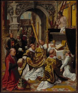 La Messa di San Gregorio Magno (540-604) da Adriaen Isenbrandt or Isenbrant