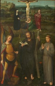 La crocifissione con i santi Michele Arcangelo, Andrea e Francesco d