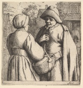 Conversazione in strada da Adriaen Jansz. van Ostade