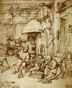 Famiglia di contadini olandesi da Adriaen Jansz. van Ostade