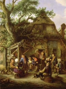 Contadini felici, 1648 (dettaglio) da Adriaen Jansz. van Ostade