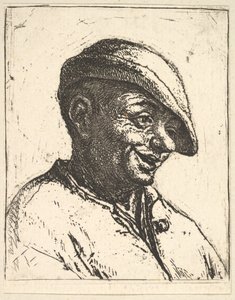 Contadino che ride, 1610-85 da Adriaen Jansz. van Ostade