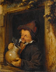 Il bevitore in vetrina ... da Adriaen Jansz. van Ostade