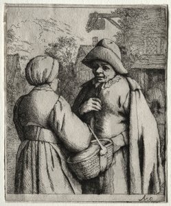 Uomo e donna che conversano da Adriaen Jansz. van Ostade
