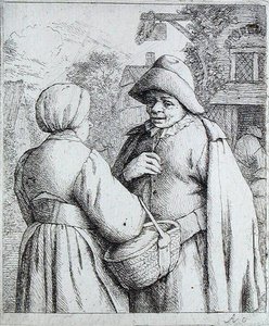 Uomo e donna che conversano da Adriaen Jansz. van Ostade