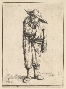 Contadino avvolto nel suo mantello da Adriaen Jansz. van Ostade