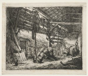Il fienile, 1647 da Adriaen Jansz. van Ostade