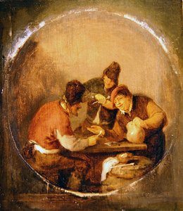 Tre contadini che bevono e fumano in una taverna da Adriaen Jansz. van Ostade