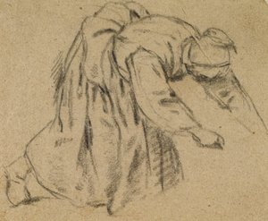 Donna che si Piega, 1656 da Adriaen Jansz. van Ostade