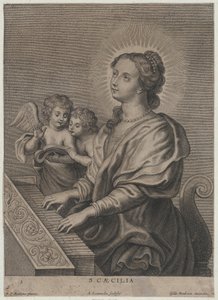 Santa Cecilia che suona l