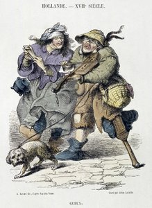 Gueux che suonano musica di strada, Olanda, XVII secolo