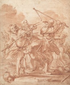 Contadini combattenti, 1600-62 (gesso su carta)