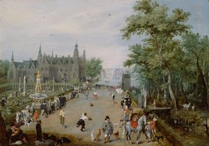 Jeu de Paume davanti a un palazzo di campagna