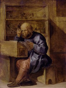 Il correttore Cornelis Kiel al lavoro, prima metà del XVII sec. da Adriaen Pietersz. van de Venne