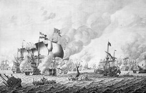 La battaglia di La Hogue (Barfleur), 19-24 maggio 1692 da Adriaen van Salm