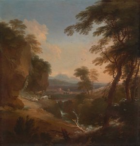 Paesaggio con montagne lontane da Adriaen van Diest