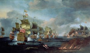 La battaglia di Lowestoft, 3 giugno 1665 da Adriaen van Diest