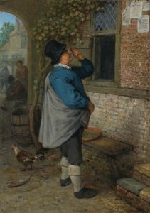 Un uomo che legge le notizie (Vista) da Adriaen van Ostade