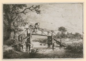 Pescatori sul ponte da Adriaen van Ostade