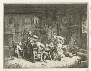 Contadini a un pasto in una locanda (La colazione) da Adriaen van Ostade