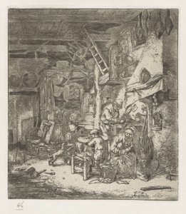 Famiglia contadina in interno da Adriaen van Ostade