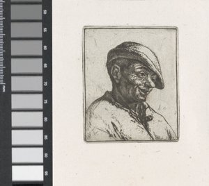 Busto di un contadino che ride da Adriaen van Ostade