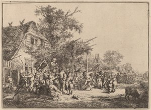 Danza sotto il pergolato da Adriaen van Ostade