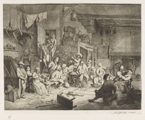 Danza nella locanda da Adriaen van Ostade