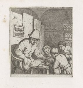 Tre studenti con un maestro da Adriaen van Ostade