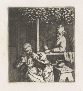 Bambino che raggiunge una bambola da Adriaen van Ostade
