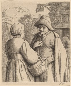 Uomo e donna che conversano da Adriaen van Ostade