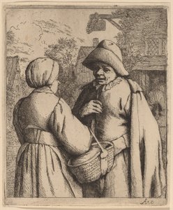 Uomo e donna che conversano da Adriaen van Ostade