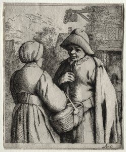 Uomo e donna che conversano da Adriaen van Ostade