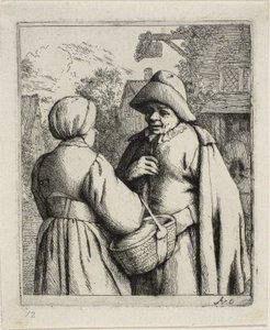 Uomo e donna che conversano da Adriaen van Ostade