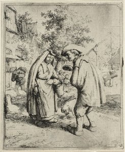 Uomo e donna che parlano da Adriaen van Ostade