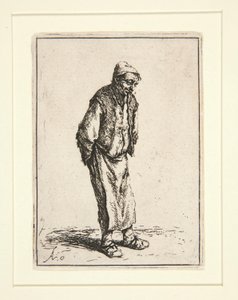 Contadino con le mani dietro la schiena da Adriaen van Ostade