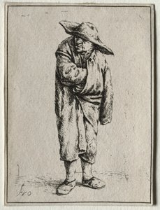 Contadino con la mano nel mantello da Adriaen van Ostade