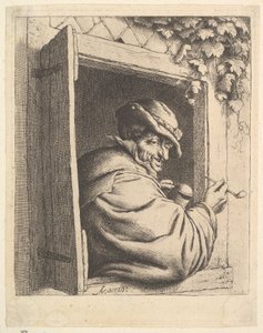 Fumatore alla finestra da Adriaen van Ostade
