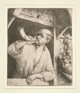 Il fornaio che suona il corno da Adriaen van Ostade