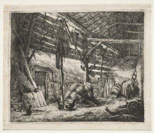 Il Fienile da Adriaen van Ostade