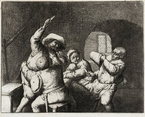 La lite dei contadini da Adriaen van Ostade