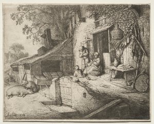 La Donna che Filava da Adriaen van Ostade
