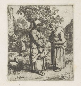 Due vecchie donne in conversazione da Adriaen van Ostade