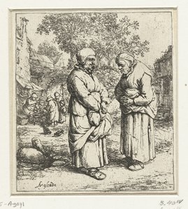 Due donne anziane in conversazione da Adriaen van Ostade