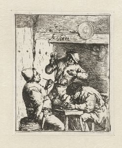 Due fumatori e un bevitore in una locanda da Adriaen van Ostade