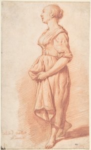 Ein junges Mädchen, das nach links geht da Adriaen van de Velde
