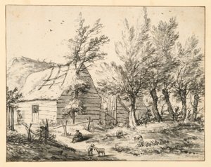 Cascina dietro una fila di salici capitozzati da Adriaen van de Velde
